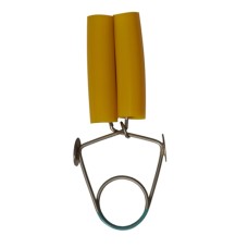 Spring Wire tweezer 12cm with yellow plastic edges