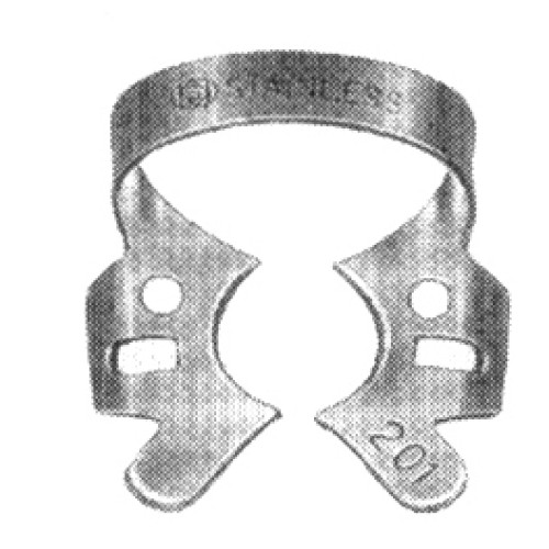 Molar Clamps with Dam-Engaging Projections (Winged