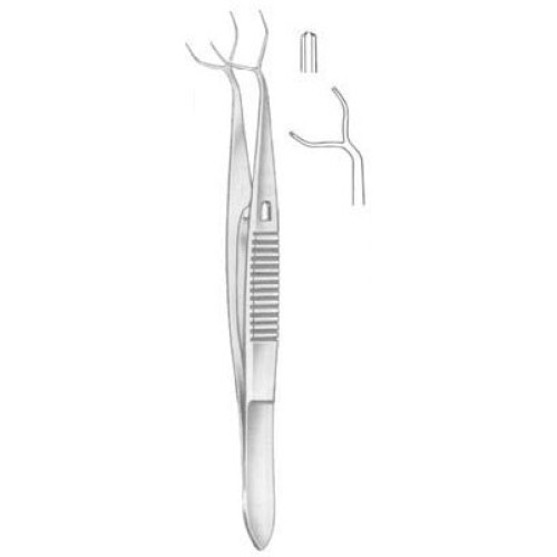 Castroviejo Tissue Forceps 9cm/3 1/2"